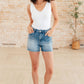 Elle High Rise Rhinestone Cutoff Shorts