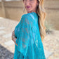 Good Days Ahead Lace Kimono In Teal