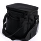 Insulated Checked Tote in Black