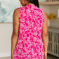 Lizzy Tank Dress in Hot Pink and White Paisley