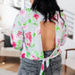 Thinking On It Open Back Floral Top