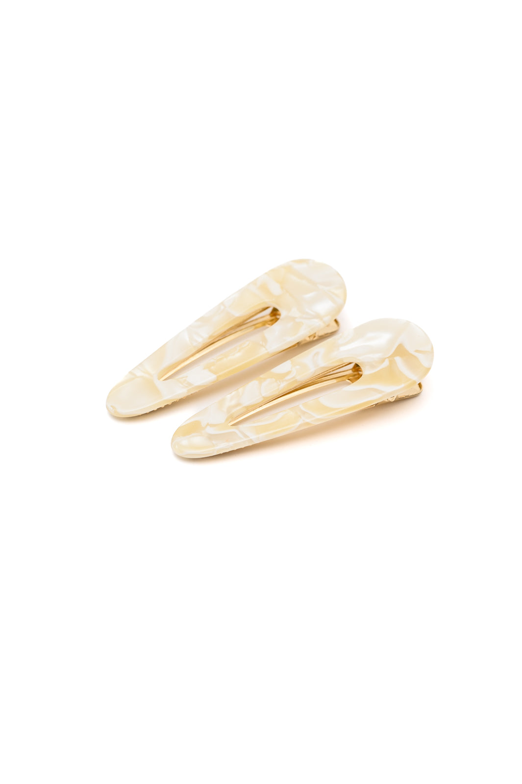 Teardrop Hair Clip in Gold Shell (2 Pack)