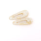 Teardrop Hair Clip in Gold Shell (2 Pack)