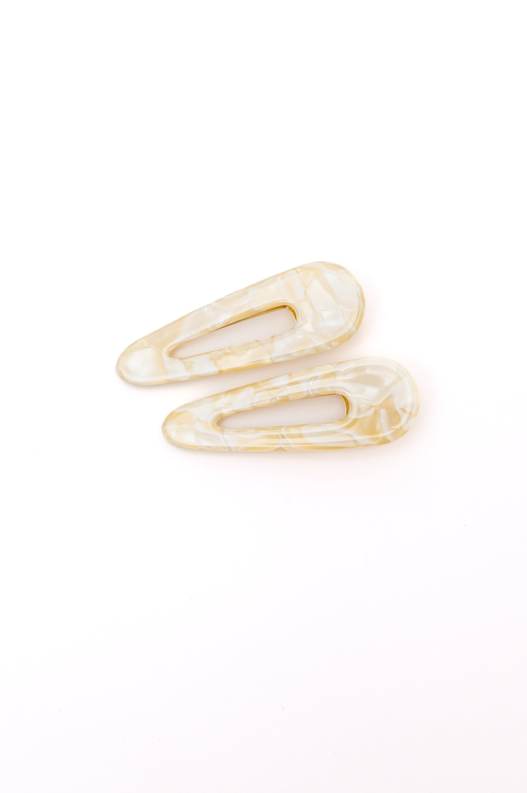 Teardrop Hair Clip in Gold Shell (2 Pack)