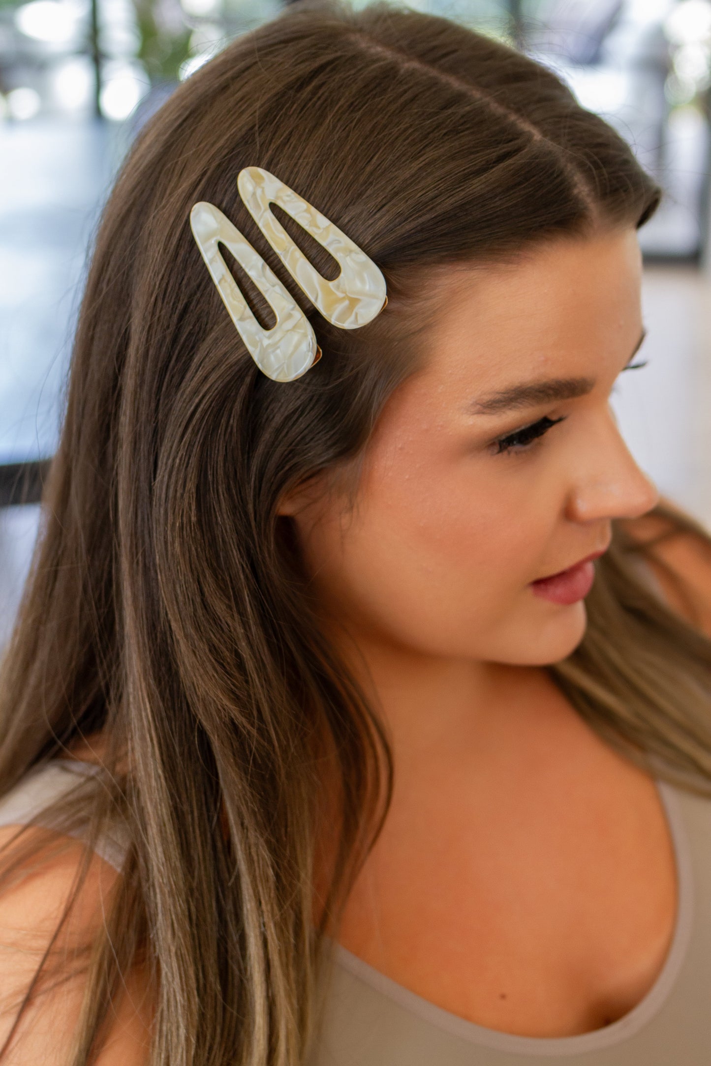 Teardrop Hair Clip in Gold Shell (2 Pack)