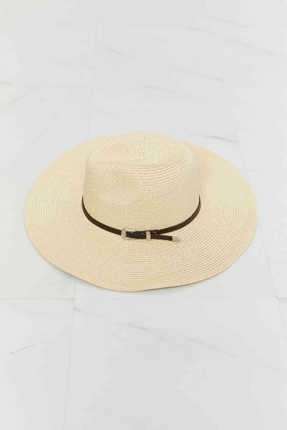 Boho Summer Straw Fedora Hat