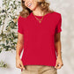 Round Neck Short Sleeve T-Shirt Red