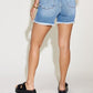 Ripped Button Fly Denim Shorts