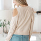 Carefully Crafted Cold Shoulder Blouse