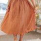 Are You Talking to Me Pleated Midi Skirt