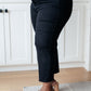 Lizzy High Rise Control Top Wide Leg Crop Jeans in Black