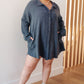 No Trepidation Mineral Wash Shirt Dress