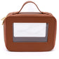 PU Leather Travel Cosmetic Case in Camel