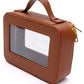 PU Leather Travel Cosmetic Case in Camel