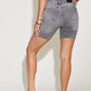 High Waist Washed Denim Shorts