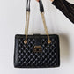 Quilted PU Leather Handbag